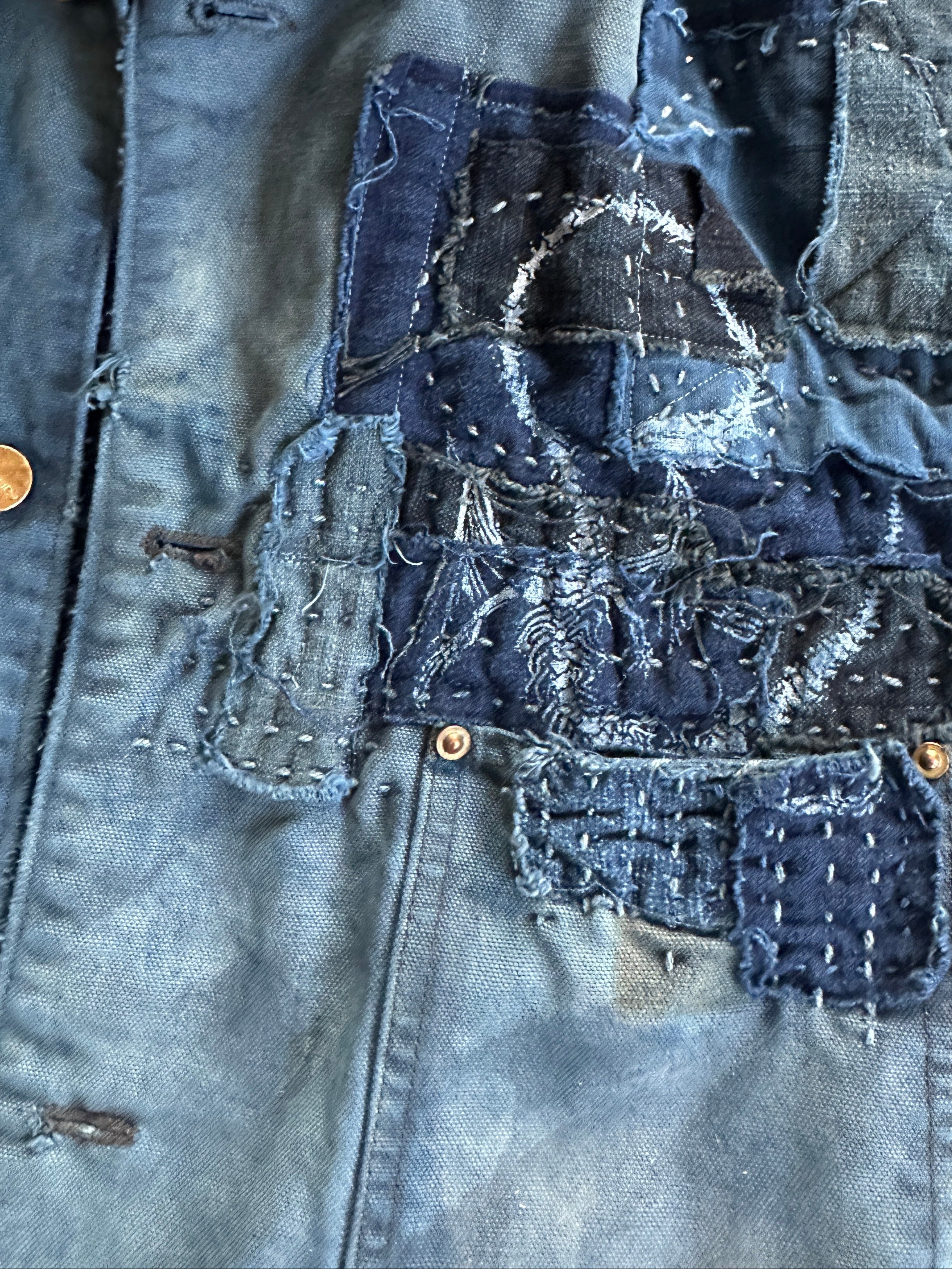 INDIGO HAND-STITCHED BORO JACKET