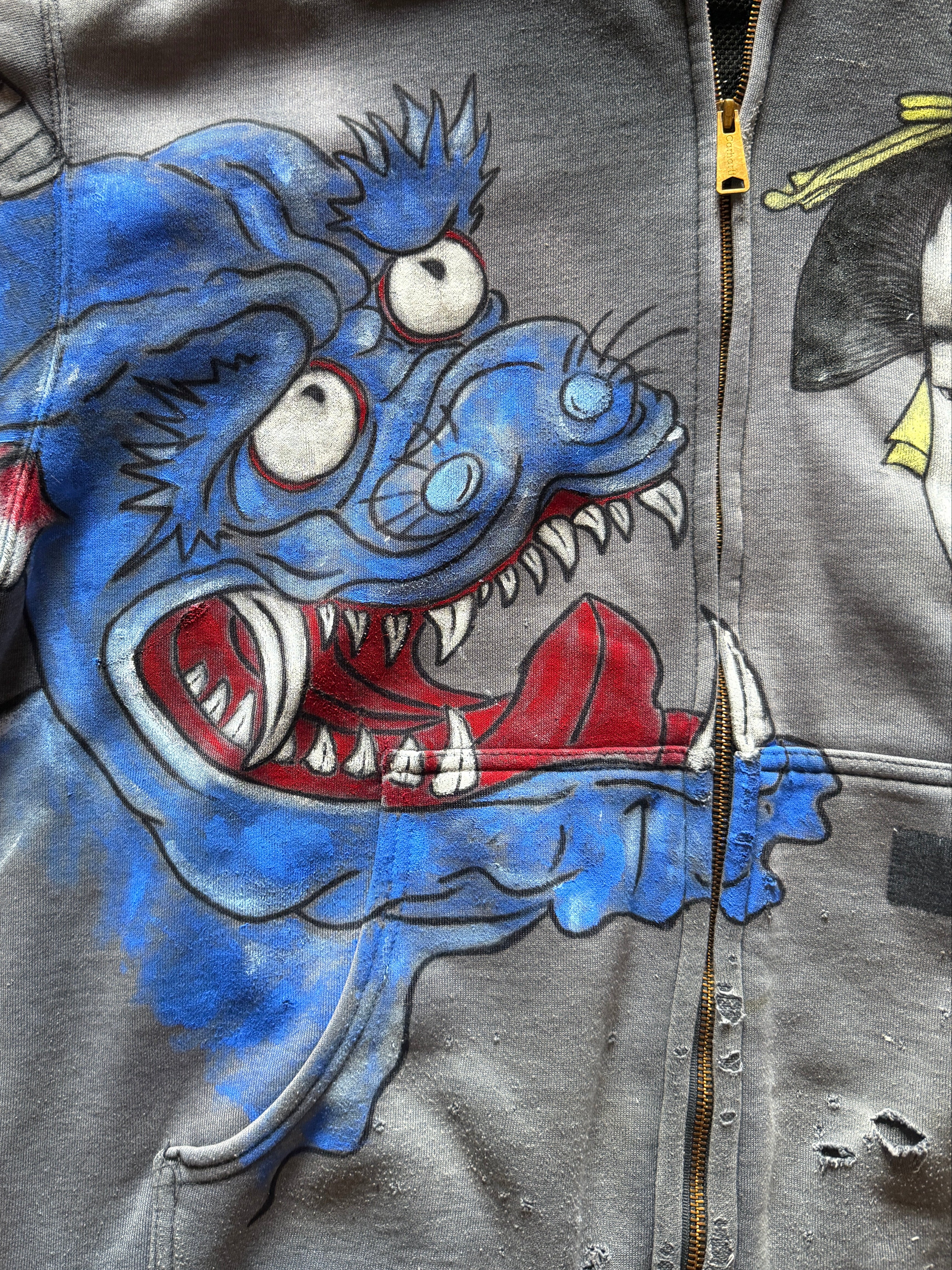 HAND DRAWN JAPAN ZIP HOODE