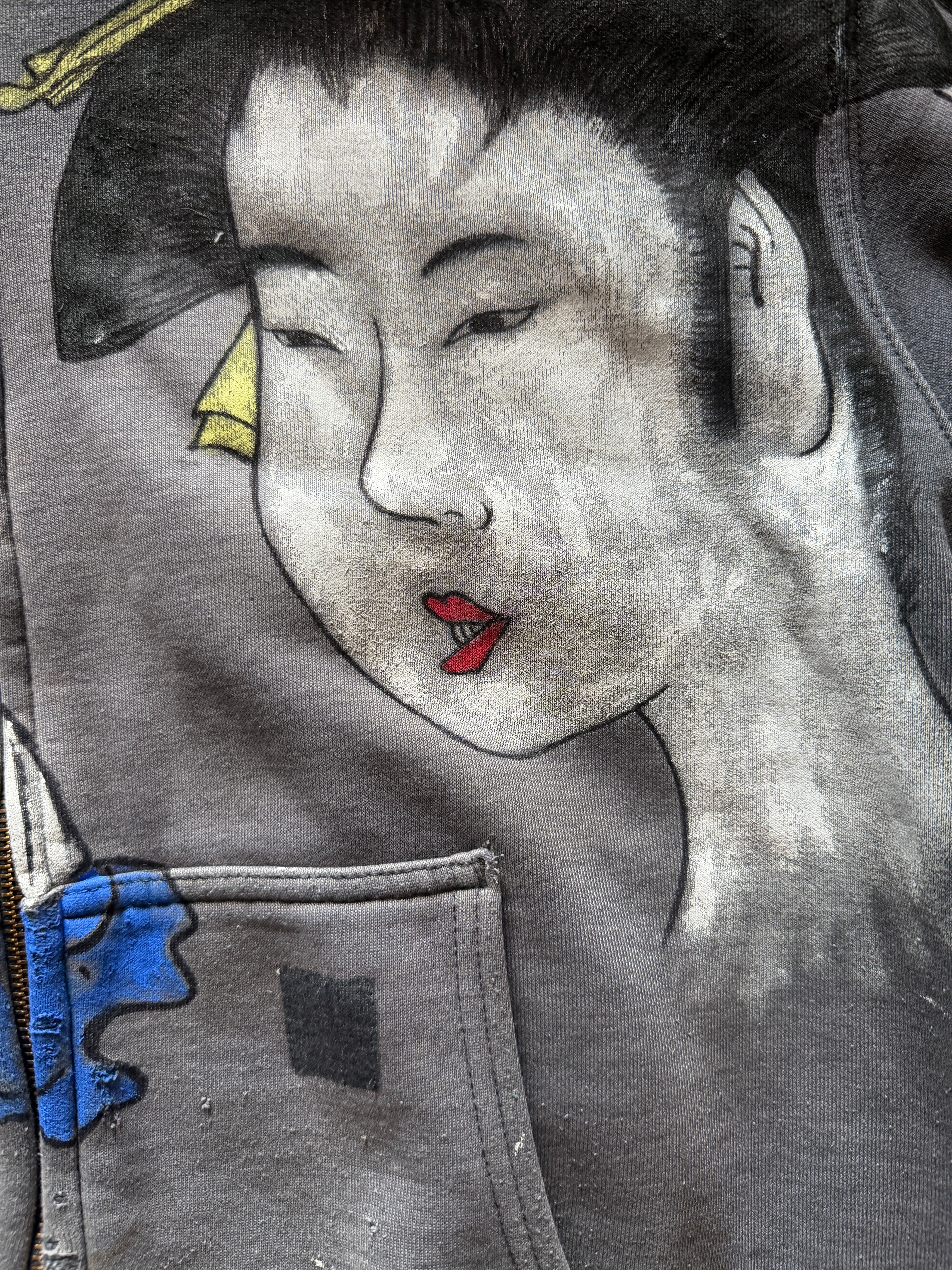 HAND DRAWN JAPAN ZIP HOODE