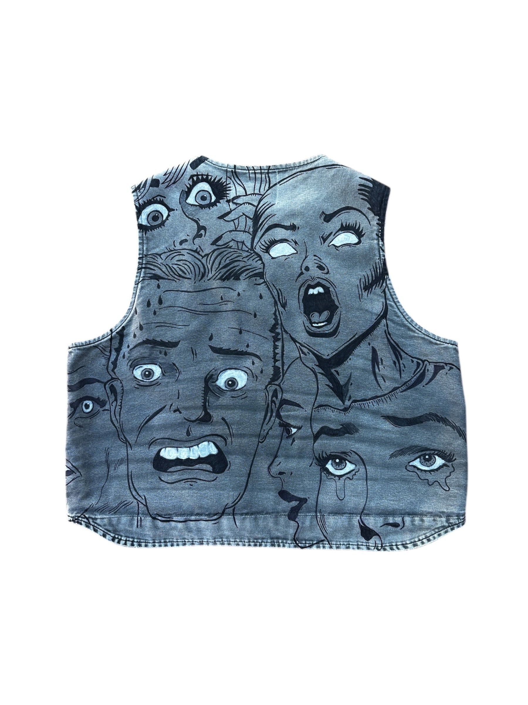 FACES HAND-DRAWN VEST