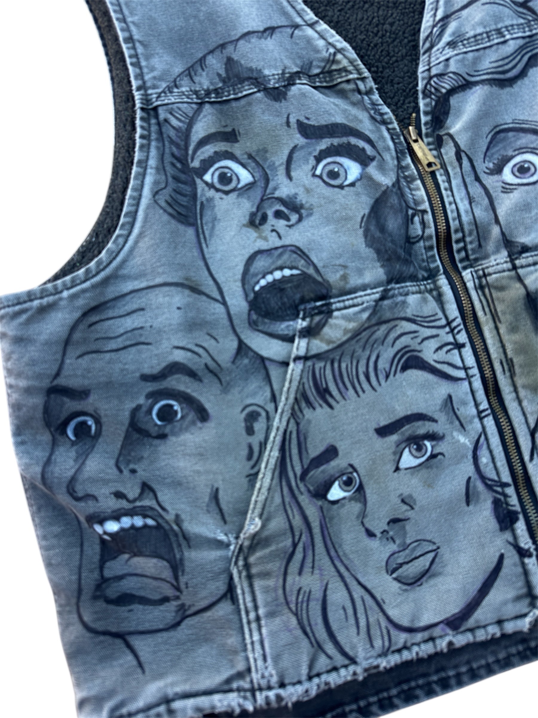FACES HAND-DRAWN VEST