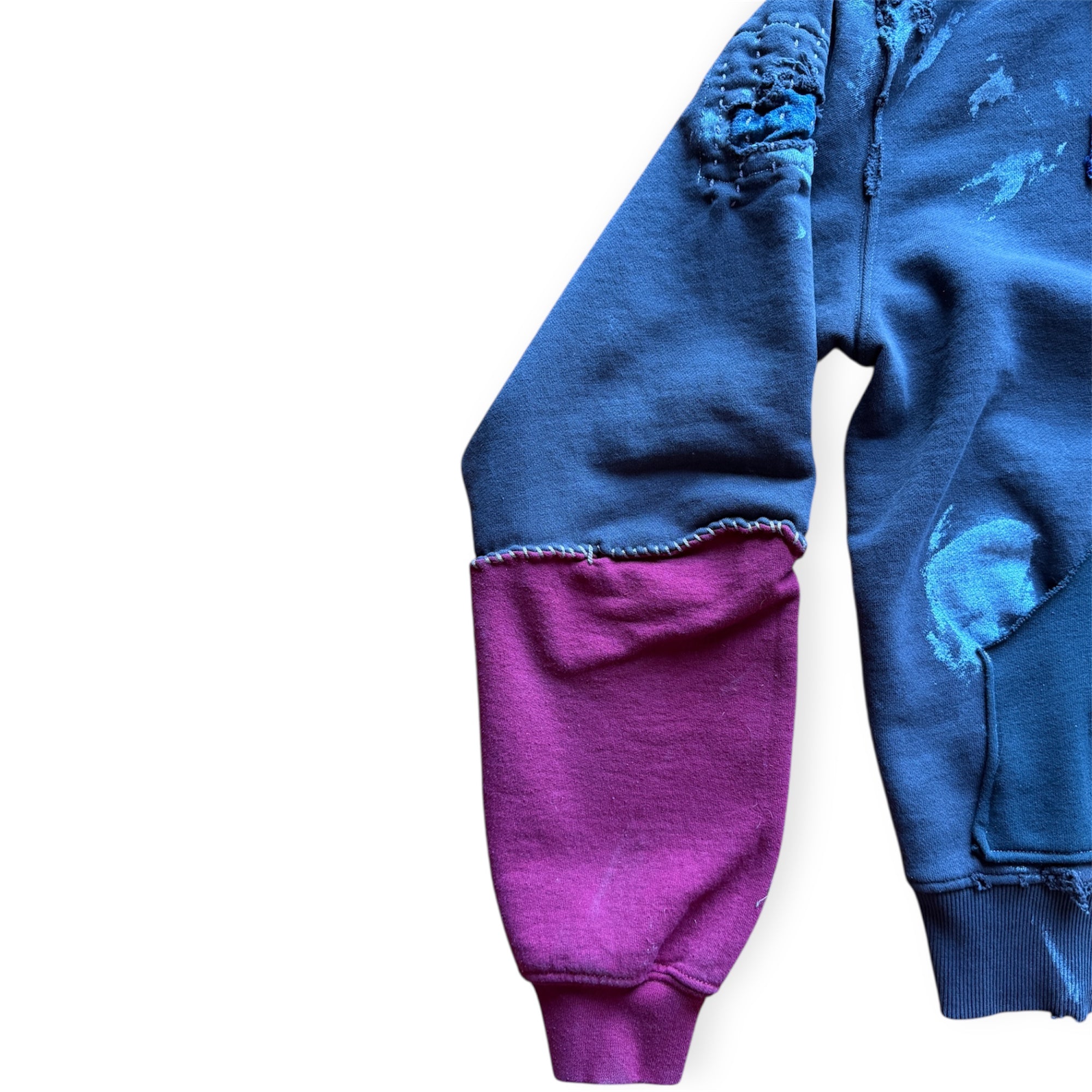 REPAIRED PATCHWORK STAPLE HOODIE